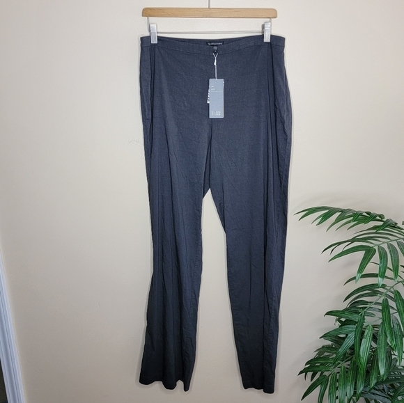 NWT Eileen Fisher | Linen Viscose Stretch Pants Size 12 - Picture 1 of 6